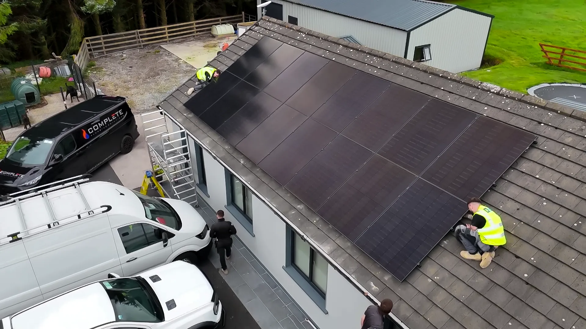 Solar panels installed on a home by 021 Electrician