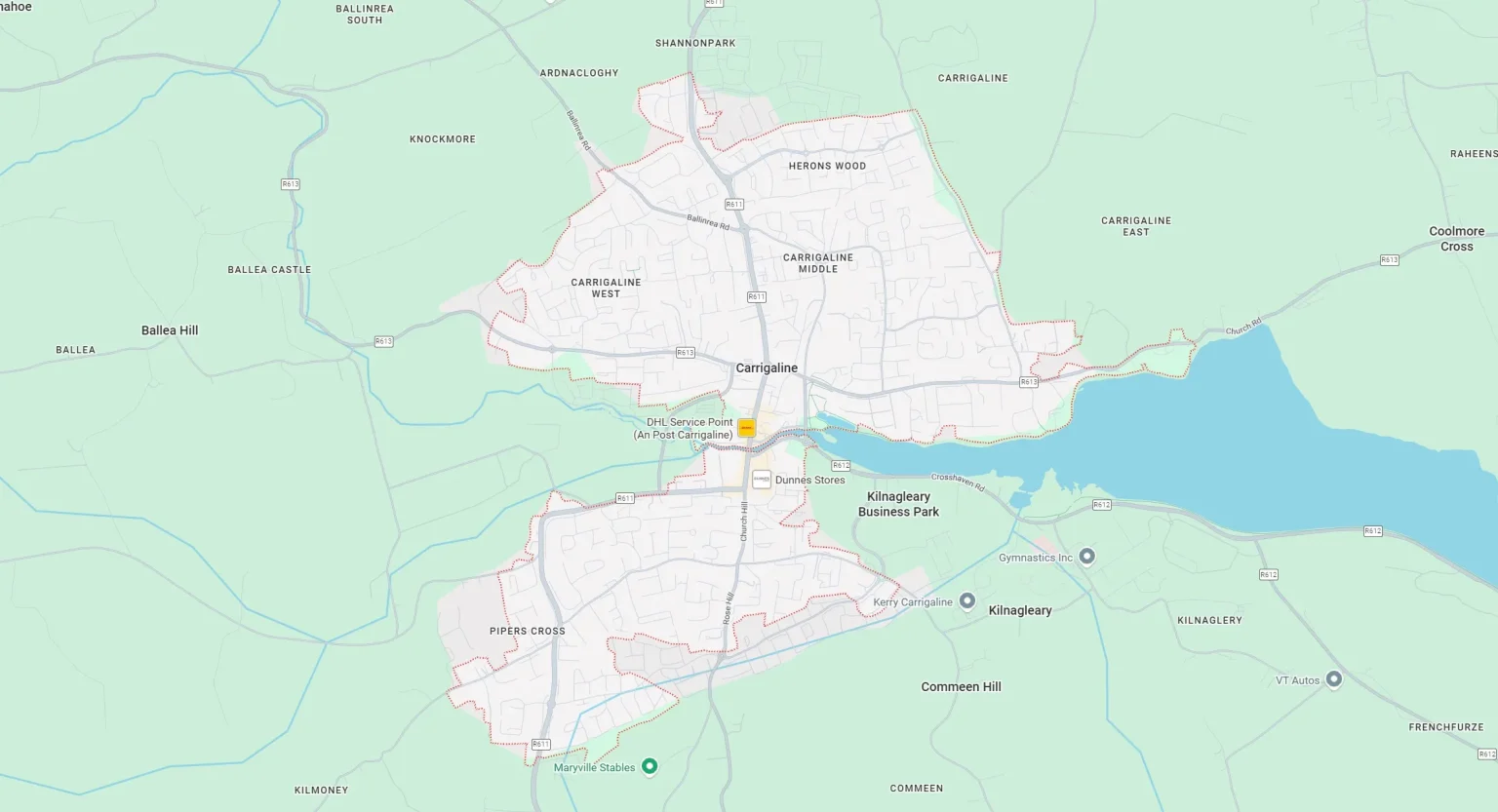 Carrigaline Cork Map
