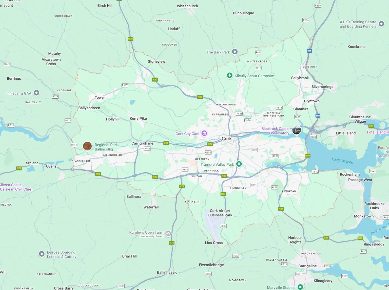 Cork City & Neighbors Map